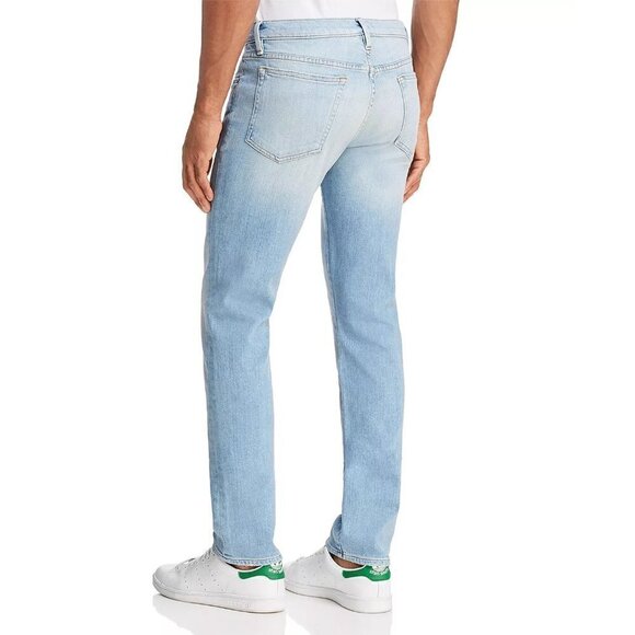 NWT Frame L'Homme Athletic Light Wash Denim Slim Fit Mid Rise Jeans - Picture 2 of 11